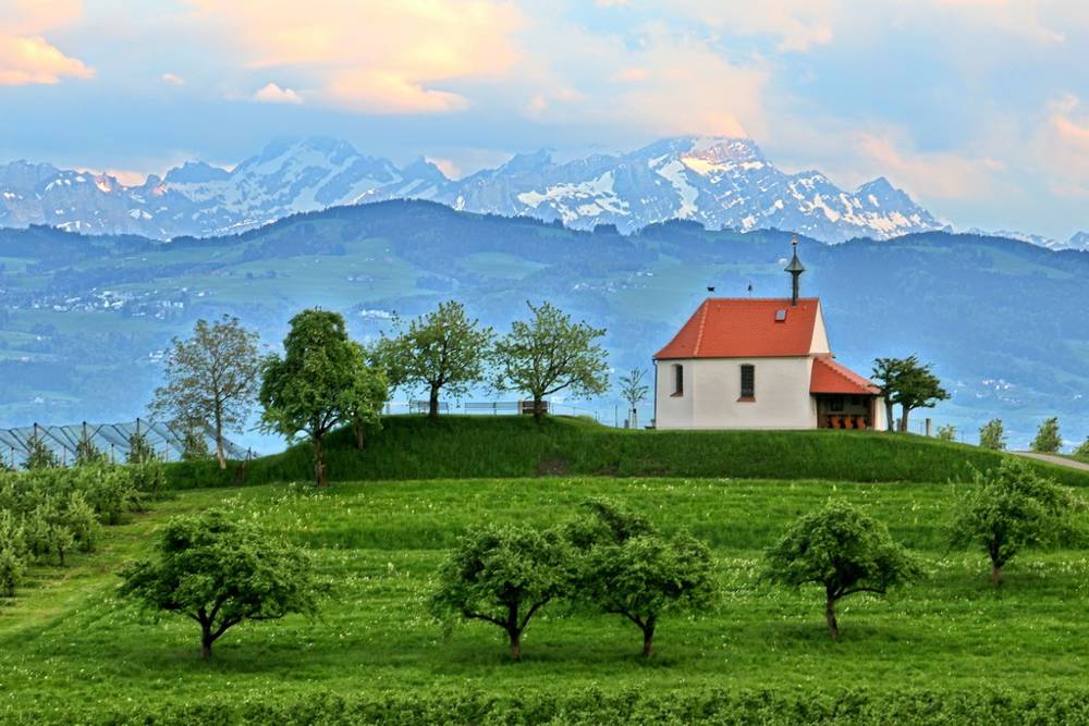 Antoniuskapelle in Selmnau mit Säntis im Hintergrund